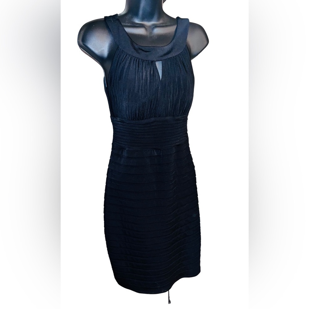 Melrose Black Ruched Halter Dress Size 4 - Picture 2 of 13